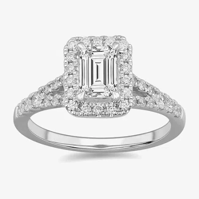 Modern Bride Signature By  (g-h / Si1-si2) Womens 1 3/8 Ct. T.w. Lab Grown White Diamond 14k Gold Eme