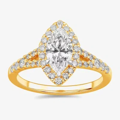 Modern Bride Signature By  (g-h / Si1-si2) Womens 1 3/8 Ct. T.w. Lab Grown White Diamond 14k Gold Mar