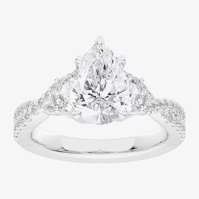 Modern Bride Signature By  (g-h / Si1-si2) Womens 2 3/4 Ct. T.w. Lab Grown White Diamond 14k White Go