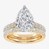 Modern Bride Signature By  (g-h / Si1-si2) Womens 4 Ct. T.w. Lab Grown White Diamond 14k White Gold P In Gold