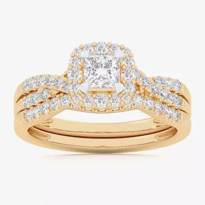 Modern Bride Signature By  (g-h / Si1-si2) Womens 7/8 Ct. T.w. Lab Grown White Diamond 10k Gold Cushi