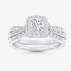 Modern Bride Signature By  (g-h / Si1-si2) Womens 7/8 Ct. T.w. Lab Grown White Diamond 10k White Gold In Silver