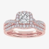 Modern Bride Signature By  (g-h / Si1-si2) Womens 7/8 Ct. T.w. Lab Grown White Diamond 10k White Gold In Pink