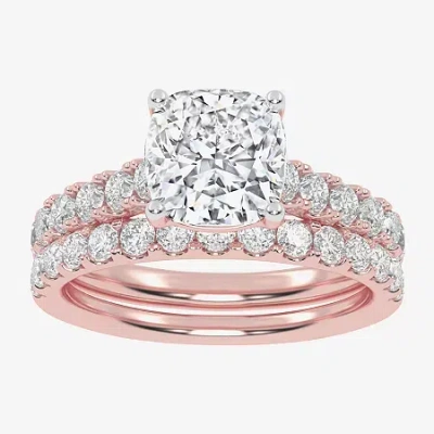 Modern Bride Signature By  (g-h / Vs2-si1) Womens 2 1/2 Ct. T.w. Lab Grown White Diamond 14k Gold Cus In Pink