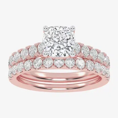 Modern Bride Signature By  (g-h / Vs2-si1) Womens 2 Ct. T.w. Lab Grown White Diamond 14k Gold Cushion