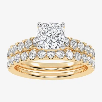 Modern Bride Signature By  (g-h / Vs2-si1) Womens 2 Ct. T.w. Lab Grown White Diamond 14k Gold Cushion