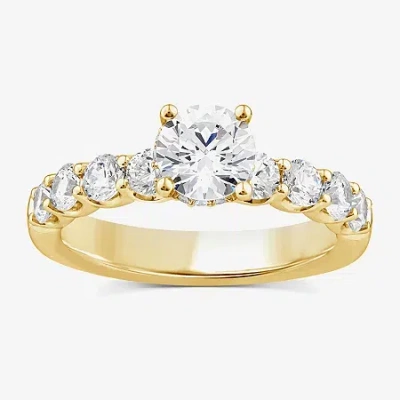 Modern Bride Signature By  (g / Si1-si2) Womens 2 Ct. T.w. Lab Grown White Diamond 10k White Or Yello In Yellow