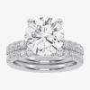 Modern Bride Signature By  (g / Vs2-si1) Womens 4 Ct. T.w. Lab Grown White Diamond 14k White Gold Rou In White