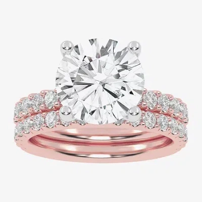 Modern Bride Signature By  (g / Vs2-si1) Womens 4 Ct. T.w. Lab Grown White Diamond 14k White Gold Rou