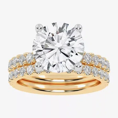 Modern Bride Signature By  (g / Vs2-si1) Womens 4 Ct. T.w. Lab Grown White Diamond 14k White Gold Rou