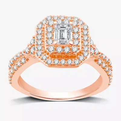 Modern Bride Signature By  (h-i / I1) Womens 1 1/4 Ct. T.w. Lab Grown White Diamond 10k Gold Side Sto In Neutral