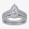 Modern Bride Signature By  (h-i / Si1-si2) Womens 1 1/2 Ct. T.w. Lab Grown White Diamond 10k White Go In Silver