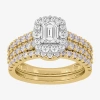 Modern Bride Signature By  (h-i / Si1-si2) Womens 1 1/2 Ct. T.w. Lab Grown White Diamond 10k White Go In Gold