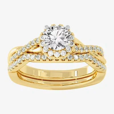Modern Bride Signature By  (h-i / Si1-si2) Womens 1 1/5 Ct. T.w. Lab Grown White Diamond 10k White Go In Gold