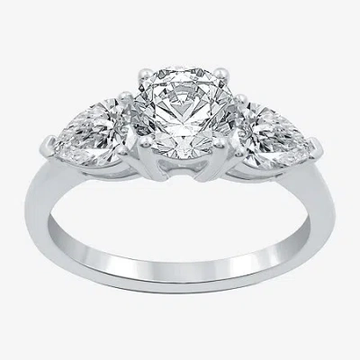 Modern Bride Signature By  (h-i / Si1-si2) Womens 2 1/4 Ct. T.w. Lab Grown White Diamond 14k Gold Rou In Silver