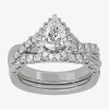Modern Bride Signature By  (h-i / Si1-si2) Womens 2 Ct. T.w. Lab Grown White Diamond 10k White Gold P In Silver