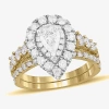 Modern Bride Signature By  (h-i / Si1-si2) Womens 2 Ct. T.w. Lab Grown White Diamond 10k White Gold P In Gold