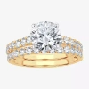 Modern Bride Signature By  (h-i / Si1-si2) Womens 2 Ct. T.w. Lab Grown White Diamond 14k Gold Round B In Yellow
