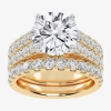 Modern Bride Signature By  (h-i / Si1-si2) Womens 5 Ct. T.w. Lab Grown White Diamond 14k Gold Round B In Yellow