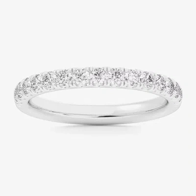 Modern Bride Signature By  (si1-si2/h-i) Womens 2mm 1/2 Ct. T.w. Lab Grown White Diamond 14k Gold Wed In Silver