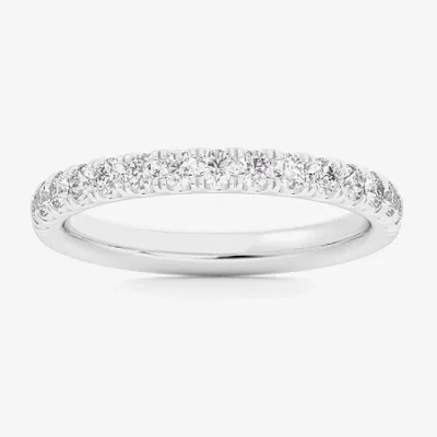 Modern Bride Signature By  (si1-si2/h-i) Womens 2mm 1/2 Ct. T.w. Lab Grown White Diamond 14k Gold Wed In Silver