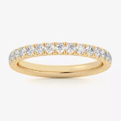 Modern Bride Signature By  (si1-si2/h-i) Womens 2mm 1/2 Ct. T.w. Lab Grown White Diamond 14k Gold Wed