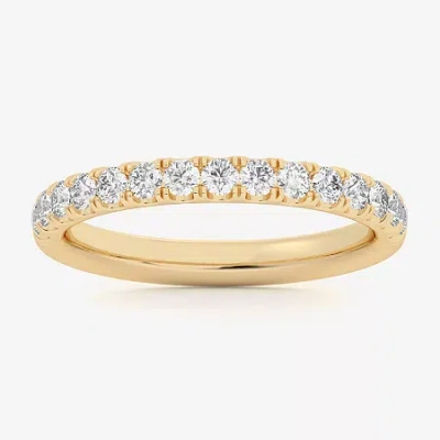 Modern Bride Signature By  (si1-si2/h-i) Womens 2mm 1/2 Ct. T.w. Lab Grown White Diamond 14k Gold Wed
