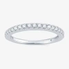 Modern Bride Signature By  Womens 1/3 Ct. T.w. Natural White Diamond 14k Gold Wedding Band In White