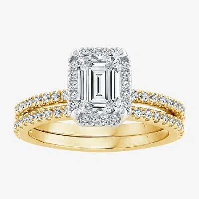 Modern Bride Signature By  Womens 2 Ct. T.w. Lab Grown White Diamond 10k Or 14k Gold Side Stone Brida