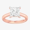 Modern Bride Solitaire Ring (g-h / Si1-si2) Womens 2 Ct. T.w. Lab Grown White Diamond 14k Gold Princess Solitaire In Pink