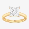 Modern Bride Solitaire Ring (g-h / Si1-si2) Womens 2 Ct. T.w. Lab Grown White Diamond 14k Gold Princess Solitaire In Yellow