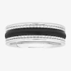 Modern Bride Tungsten Wedding Band In Black