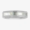 Modern Bride Tungsten Wedding Band In Silver
