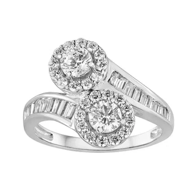 Modern Bride Two Forever 1 C.t. T.w. Natural Diamond 10k White Gold Ring