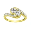 Modern Bride Two Forever 1 C.t. T.w. Natural Diamond 10k Yellow Gold Engagement Ring In Yellow