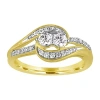 Modern Bride Two Forever Â½ C.t. T.w. Natural Diamond 10k Yellow Gold Ring In Yellow