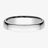 Modern Bride Unisex Adult 3.5mm 10k White Gold Wedding Band In Gray