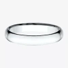 Modern Bride Unisex Adult 3mm Platinum Wedding Band In Metallic