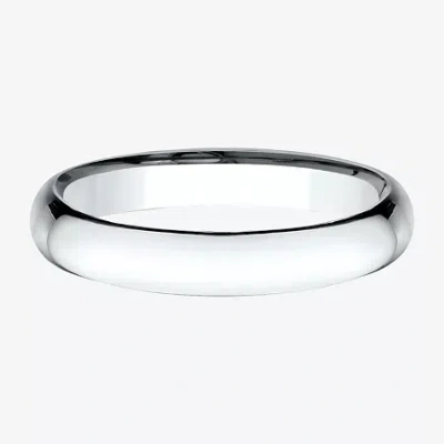 Modern Bride Unisex Adult 3mm Platinum Wedding Band In Transparent