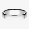 Modern Bride Unisex Adult 4.5mm 10k White Gold Wedding Band In Metallic