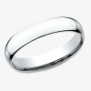 Modern Bride Unisex Adult 4mm Platinum Wedding Band In Metallic