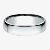 Modern Bride Unisex Adult 5.5mm 10k White Gold Wedding Band In Metallic