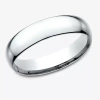 Modern Bride Unisex Adult 5mm Platinum Wedding Band In Metallic