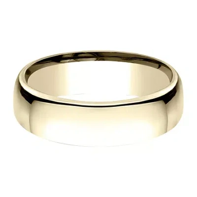 Modern Bride Unisex Adult 6.5mm 10k White Gold Wedding Band In Yellow