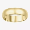 Modern Bride Unisex Adult 6mm 14k Gold Wedding Band In Transparent