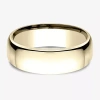 Modern Bride Unisex Adult 7.5mm 10k White Gold Wedding Band In Yellow