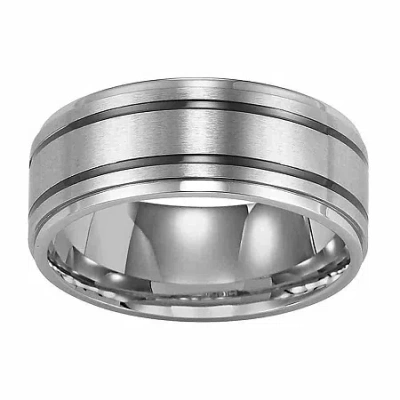 Modern Bride Unisex Adult 9m Stainless Steel Wedding Band In Transparent