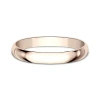 Modern Bride Women's 14k Yellow Gold 2.5mm Traditional Wedding Band In Pink