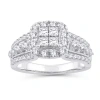 Modern Bride Womens 1 1/3 Ct. Natural White Diamond 10k White Gold Cushion Engagement Ring In White