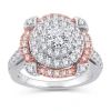 Modern Bride Womens 1 3/4 Ct. T.w. Natural White Diamond 10k Gold 10k Rose Gold Round Engagement Ring In White
